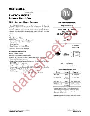 MBRD835LT4G datasheet  